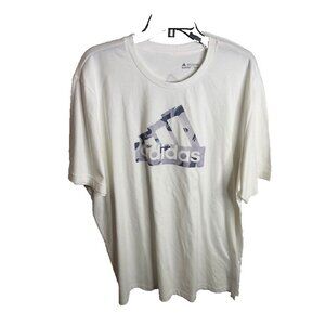Adidas Men's Future Icons Regular-Fit Camo Logo Graphic T-Shirt Size 2XL White